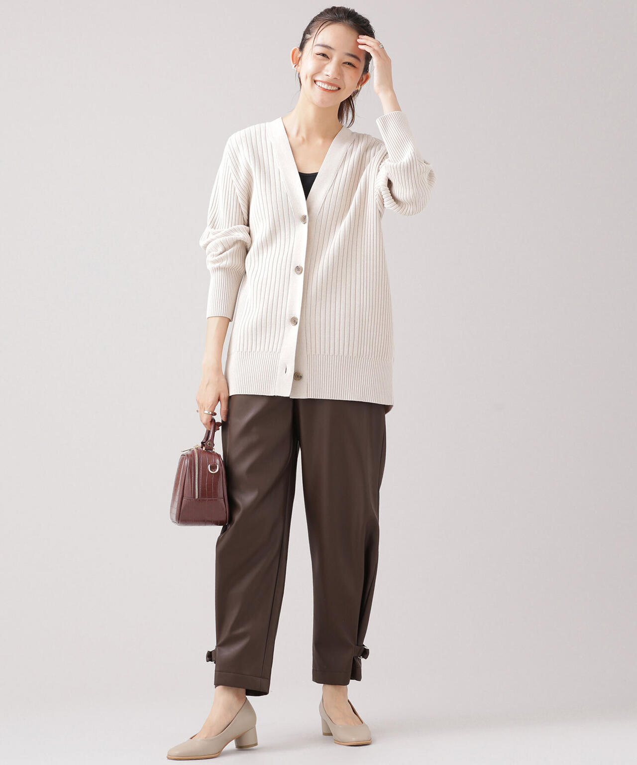 ヴィーガンレザー パンツ(セットアップ可) 6691227002