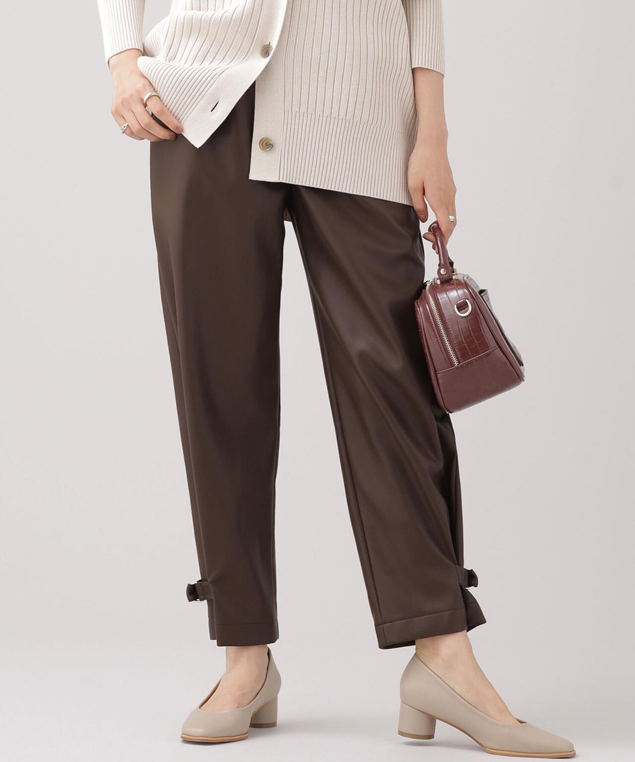 ヴィーガンレザー パンツ(セットアップ可) 6691227002