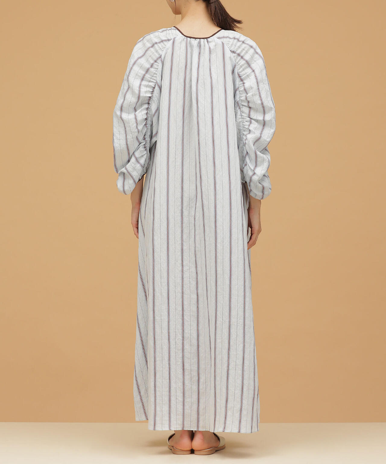 LB.03/ギャザーフォルムスリーブワンピース 長袖 6692119347