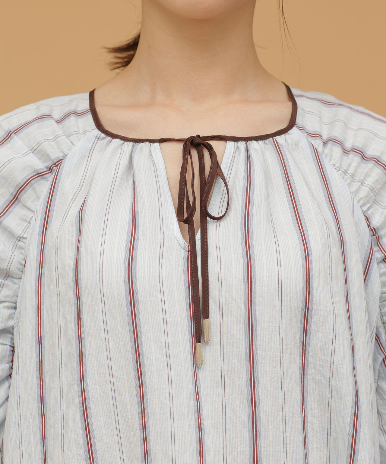 LB.03/ギャザーフォルムスリーブワンピース 長袖 6692119347