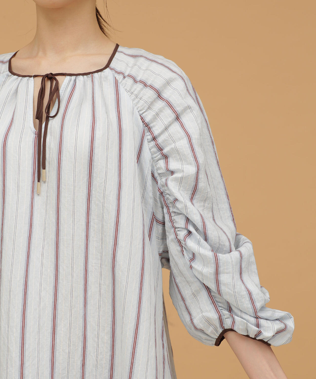 LB.03/ギャザーフォルムスリーブワンピース 長袖 6692119347