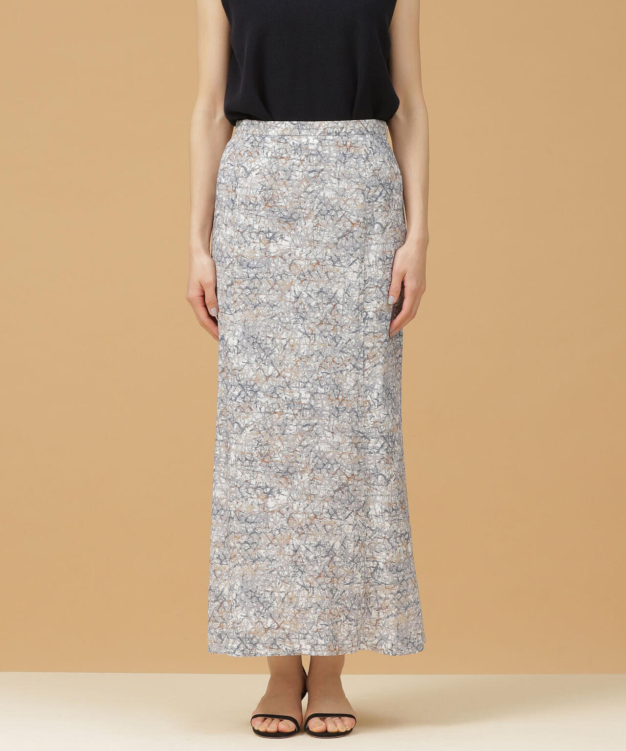 ぼかしプリントロングスカート 6692130328