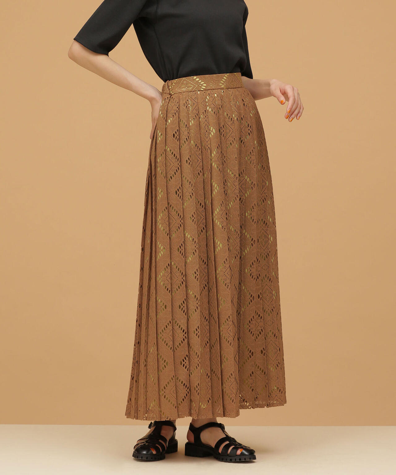 LB.03/レースプリーツスカート 6692130337