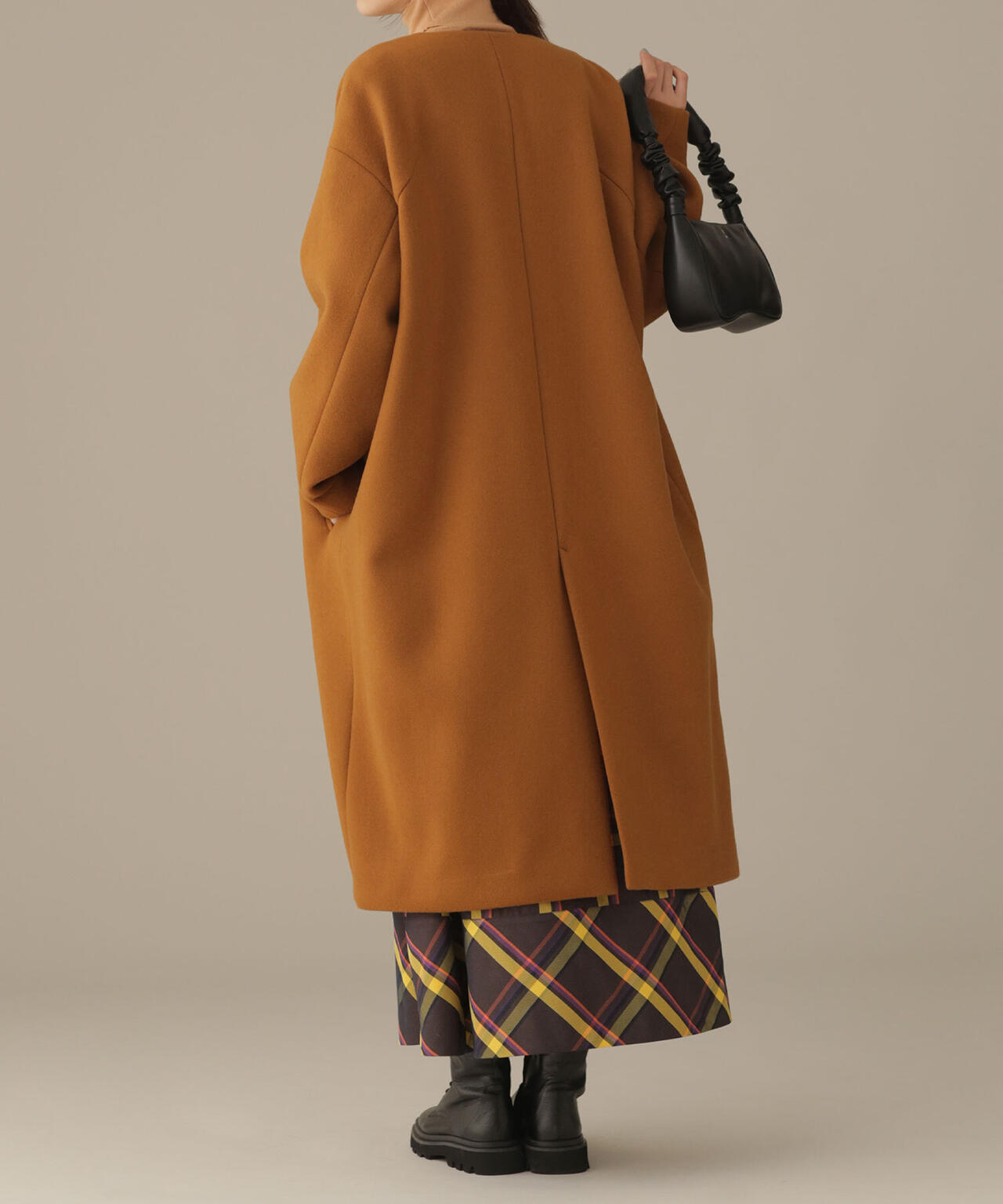 LB.03/BELLANDIノーカラーエッグコート 6692211304