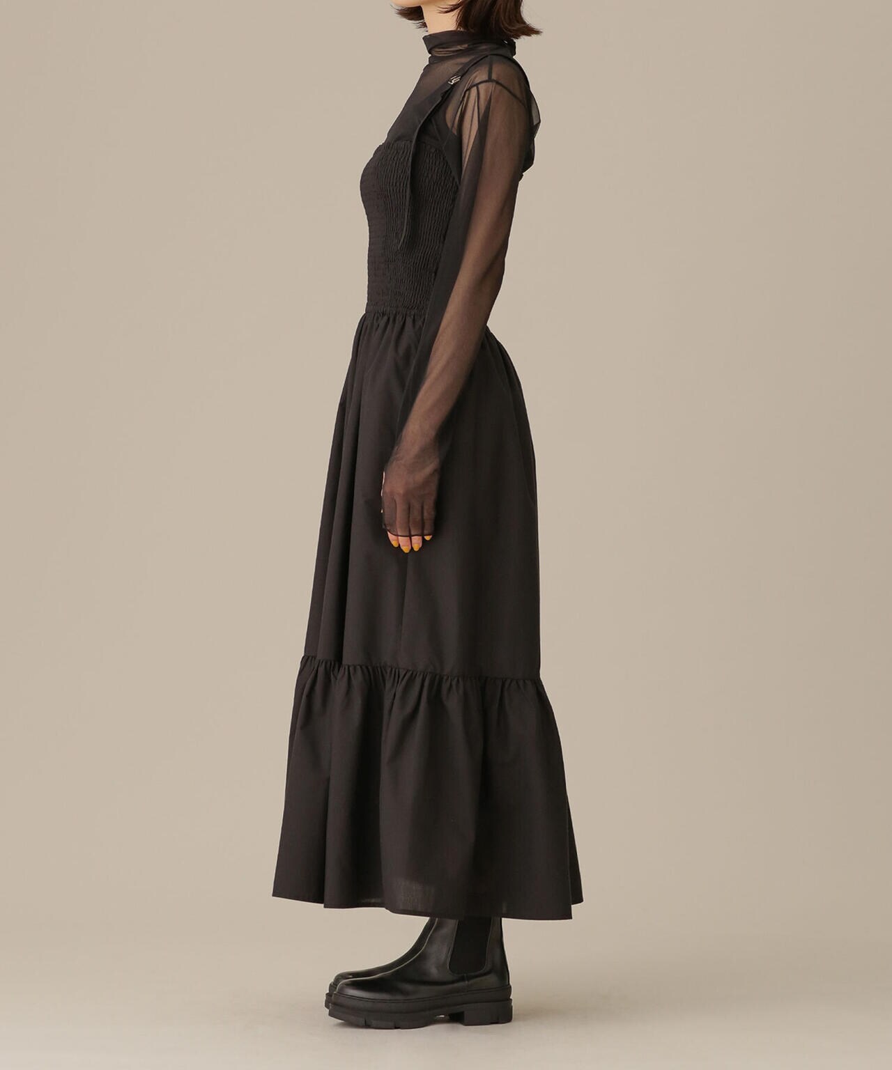 LB.03/シャーリングワンピース 6692219317