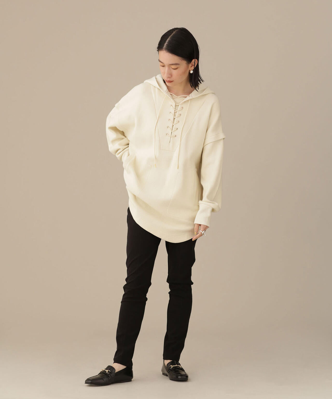 LB.03/トリコットリブセンタープレスカットパンツ 6692227322