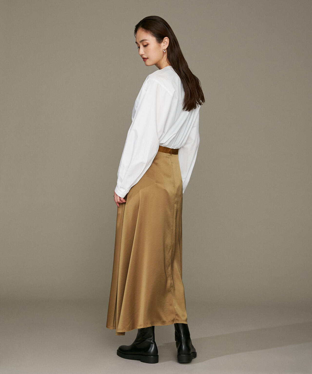 LB.01/イレヘムサテンウォッシュスカート 6692230305