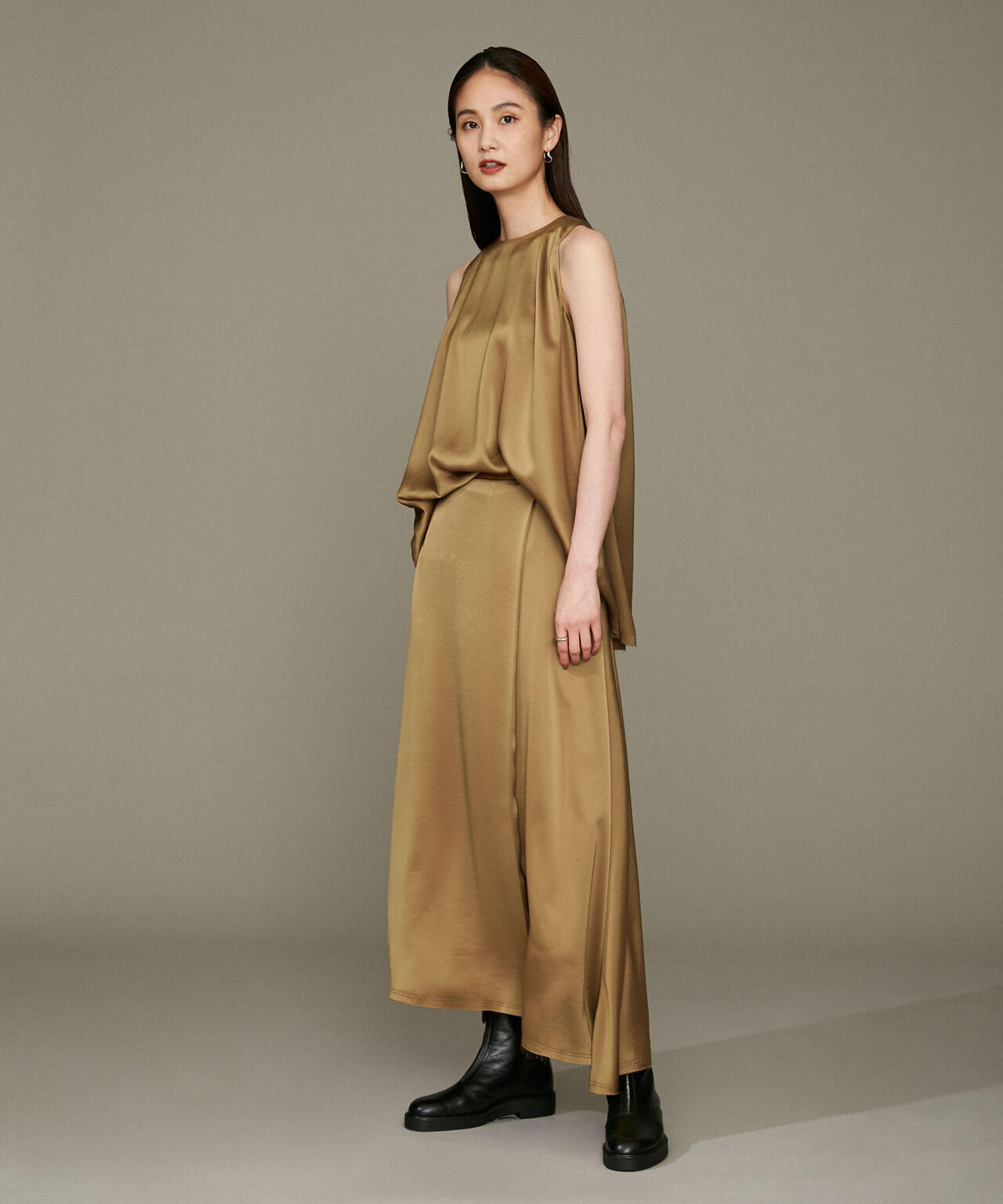 LB.01/イレヘムサテンウォッシュスカート 6692230305