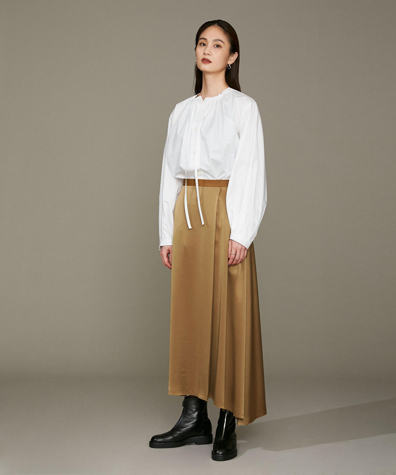 LB.01/イレヘムサテンウォッシュスカート 6692230305