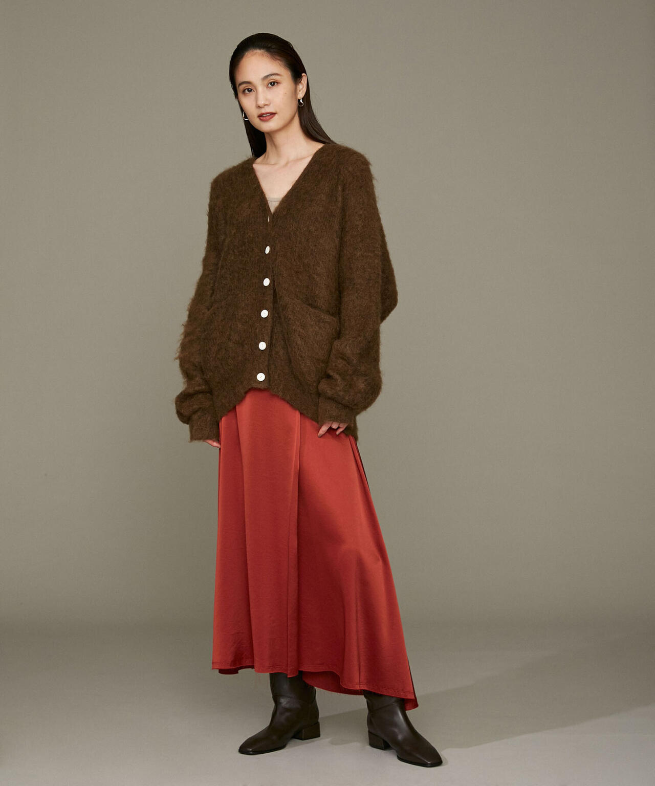 LB.01/イレヘムサテンウォッシュスカート 6692230305