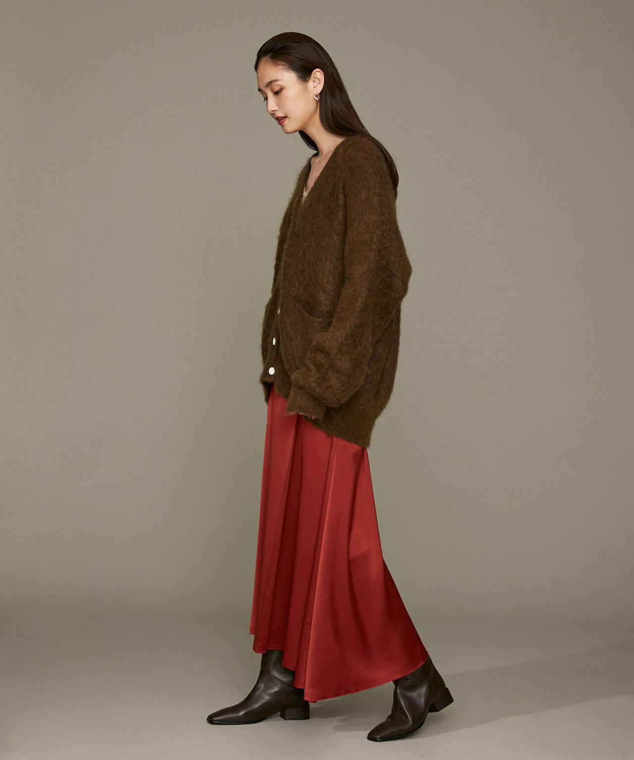 LB.01/イレヘムサテンウォッシュスカート 6692230305