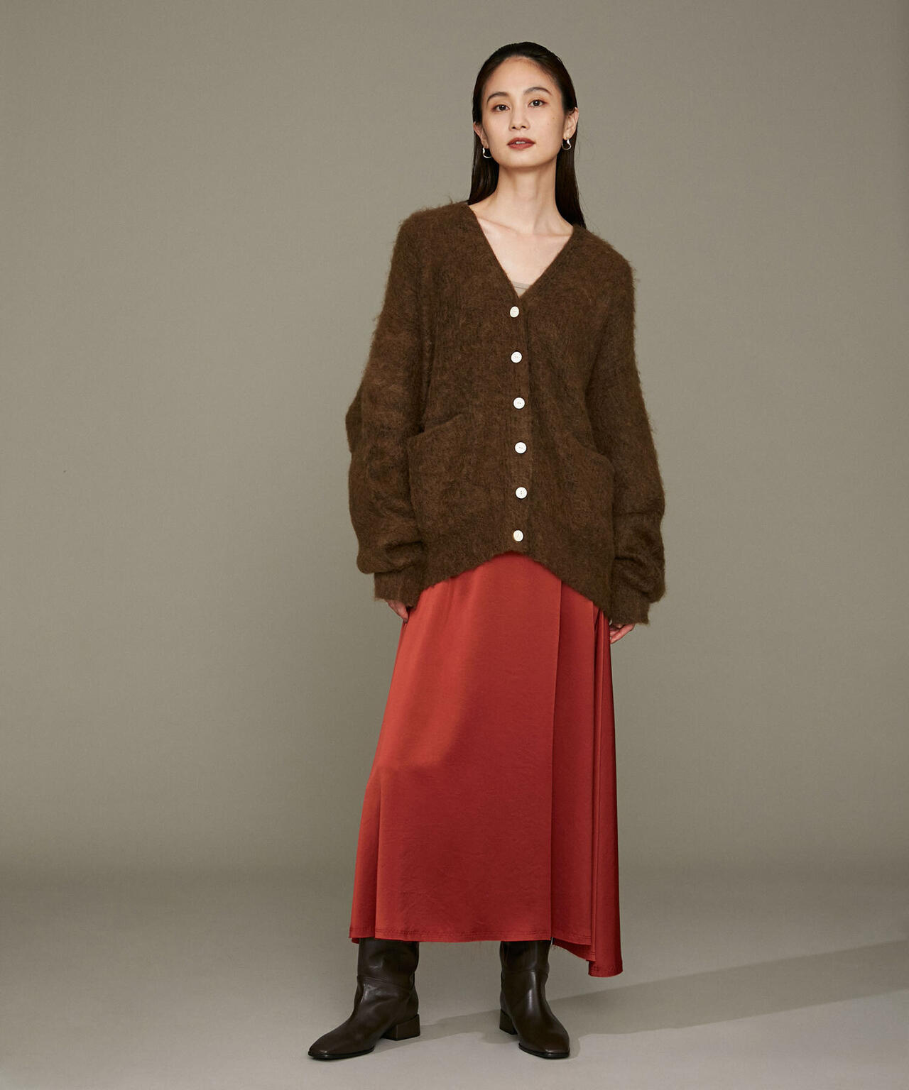 LB.01/イレヘムサテンウォッシュスカート 6692230305