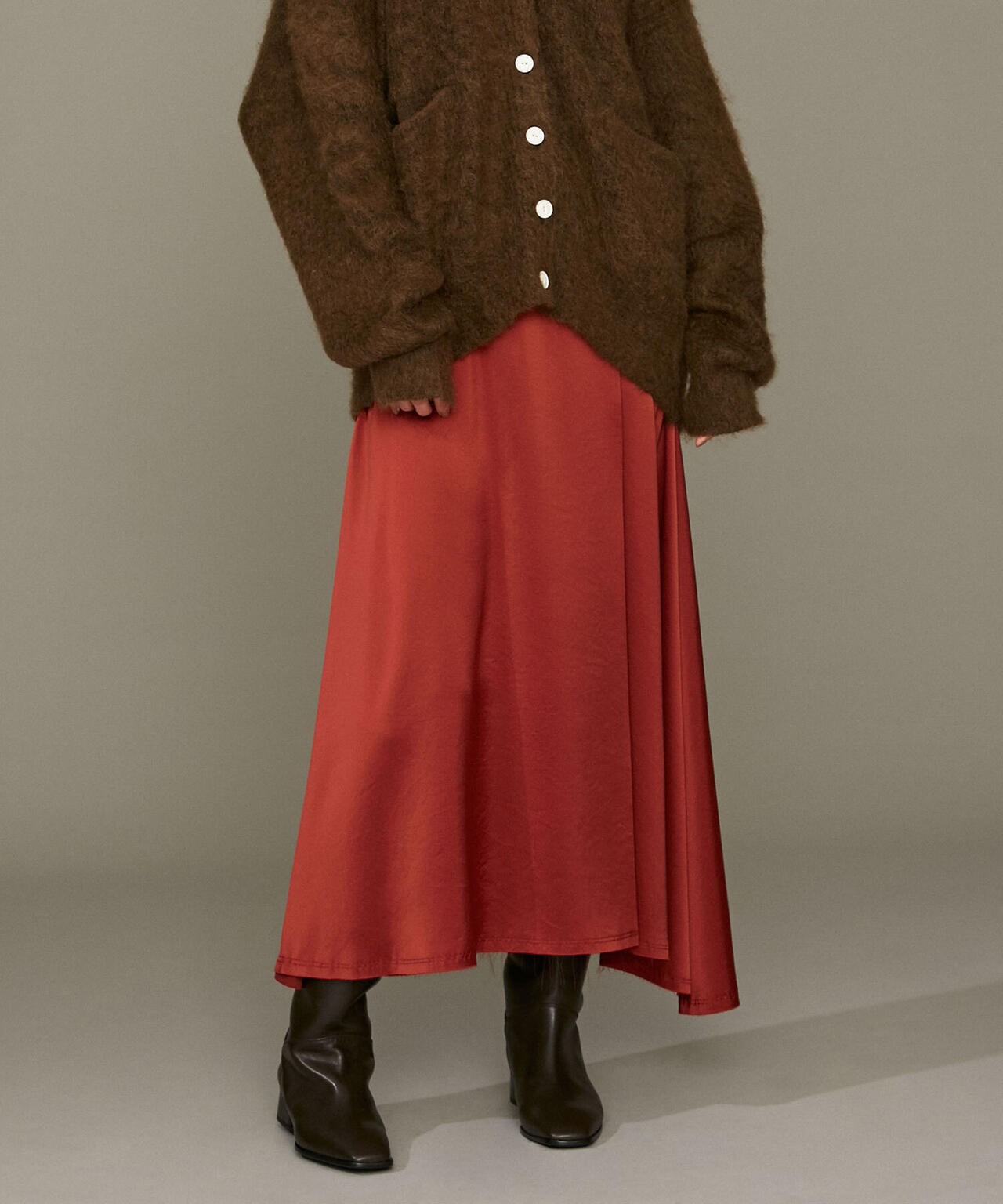 LB.01/イレヘムサテンウォッシュスカート 6692230305