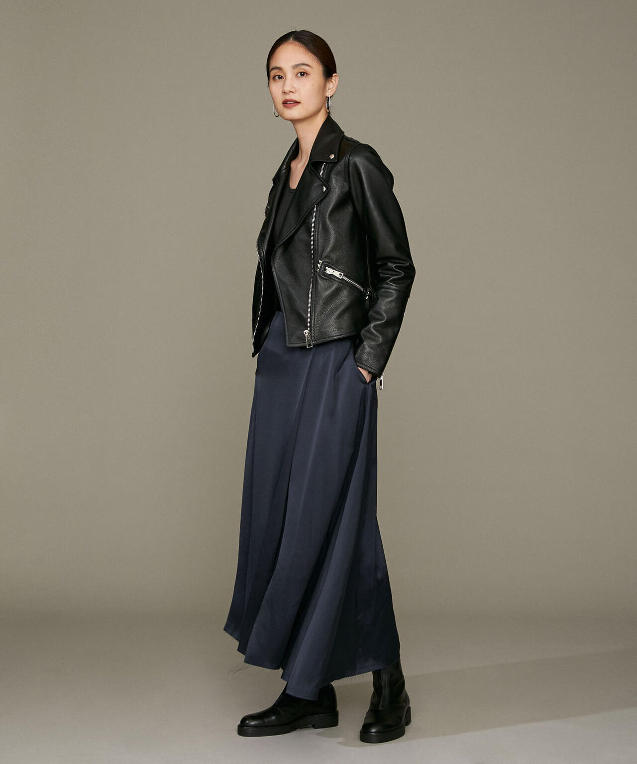 LB.01/イレヘムサテンウォッシュスカート 6692230305