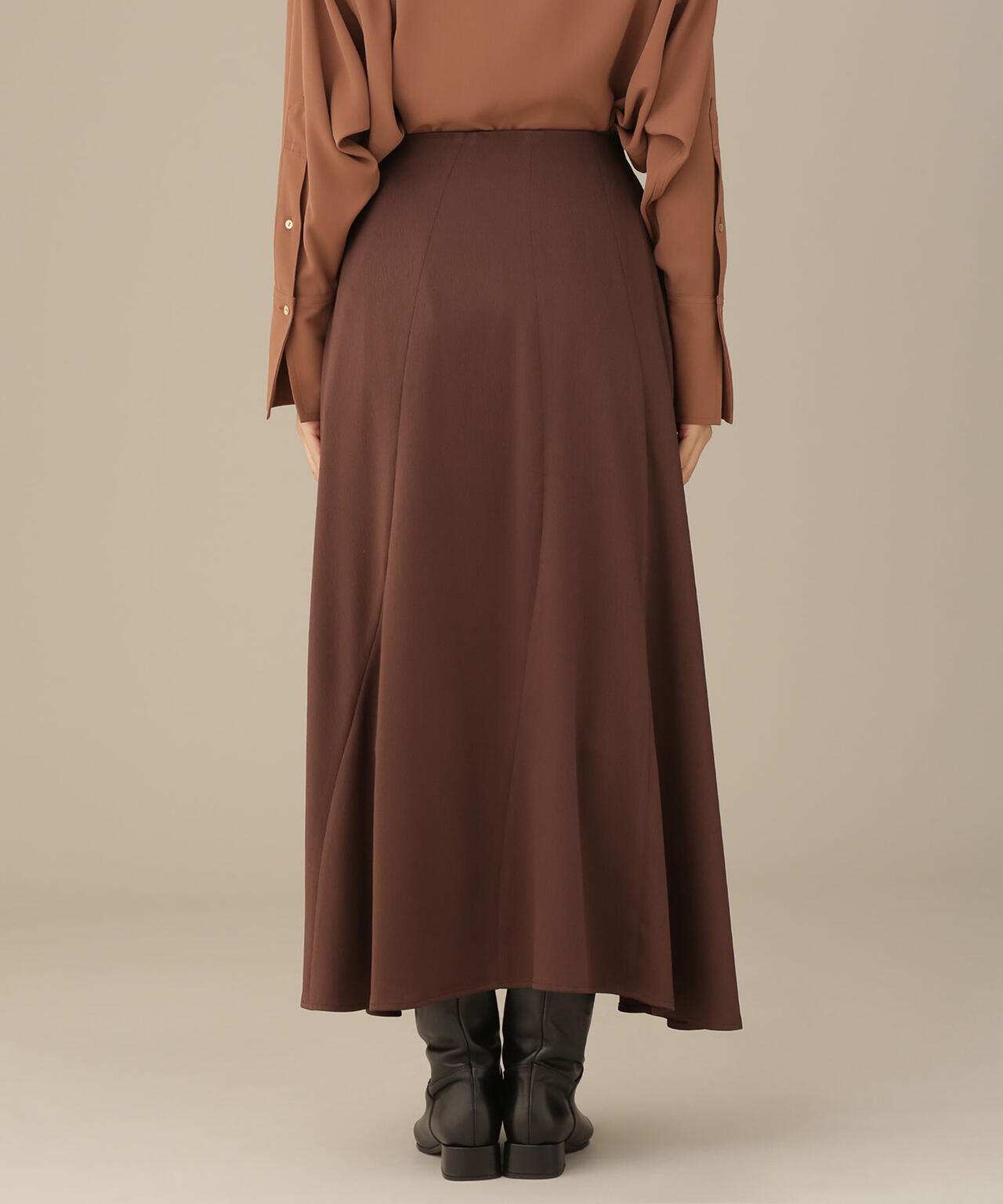 LB.03/エスカルゴ切り替えサテンスカート 6692230314