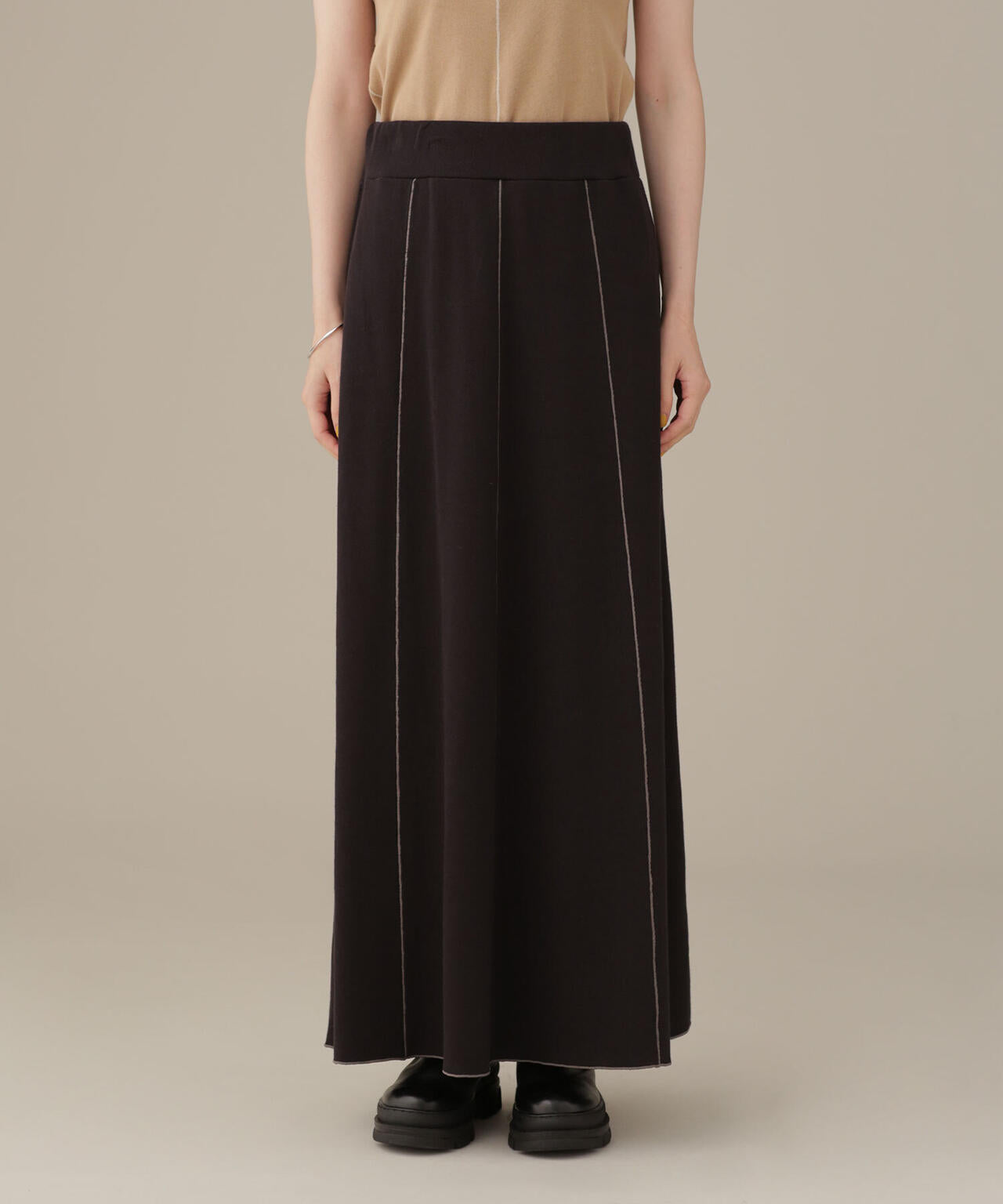 LB.03/パネルラインフライスカットフレアスカート 6692230323