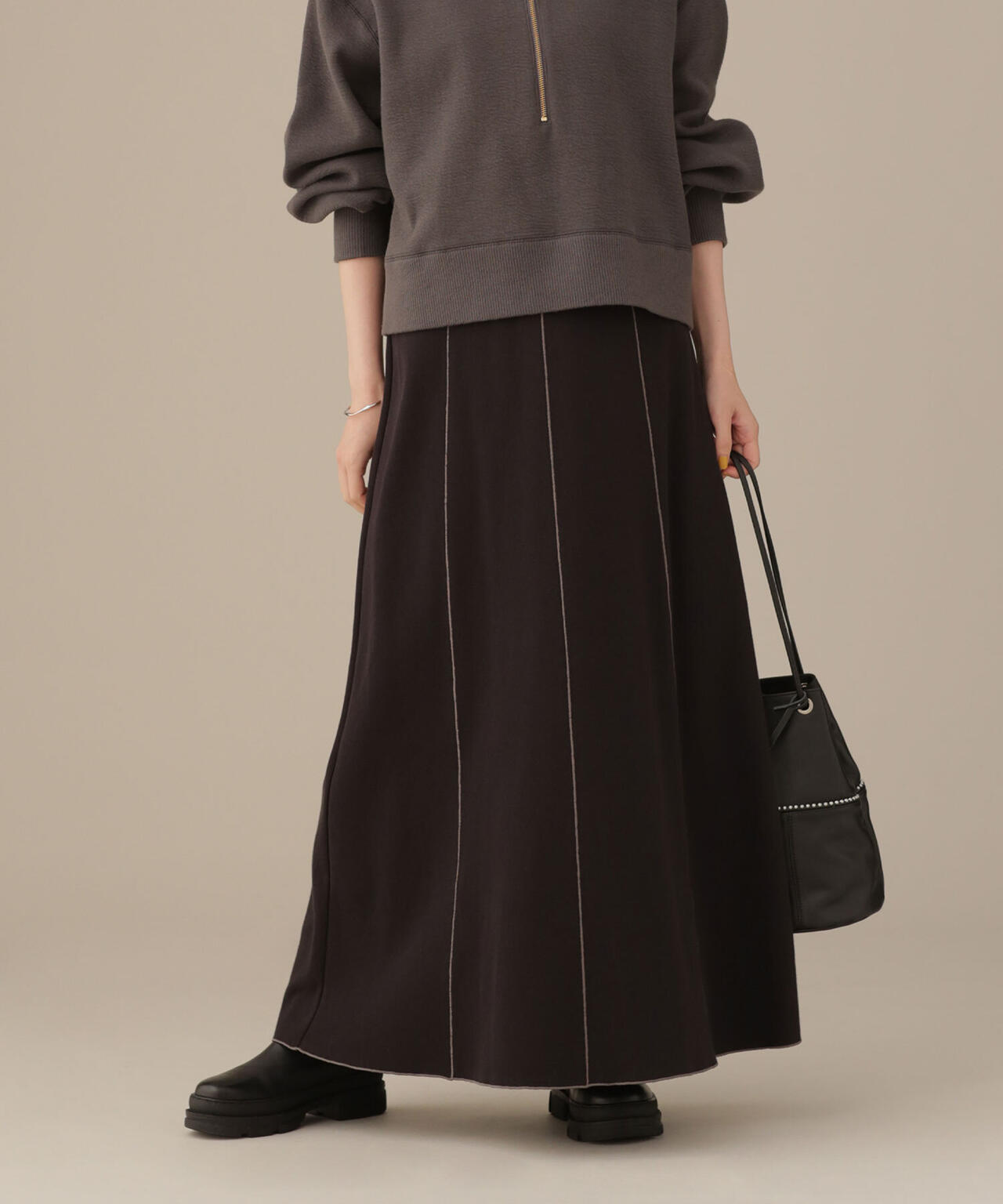 LB.03/パネルラインフライスカットフレアスカート 6692230323