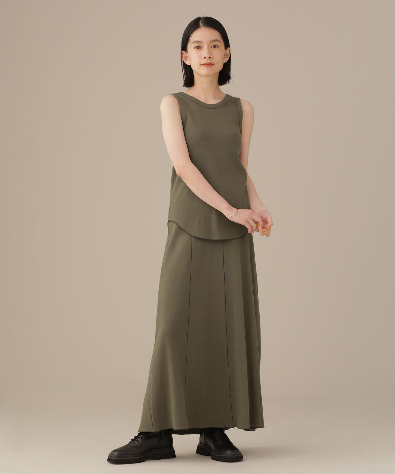 LB.03/パネルラインフライスカットフレアスカート 6692230323