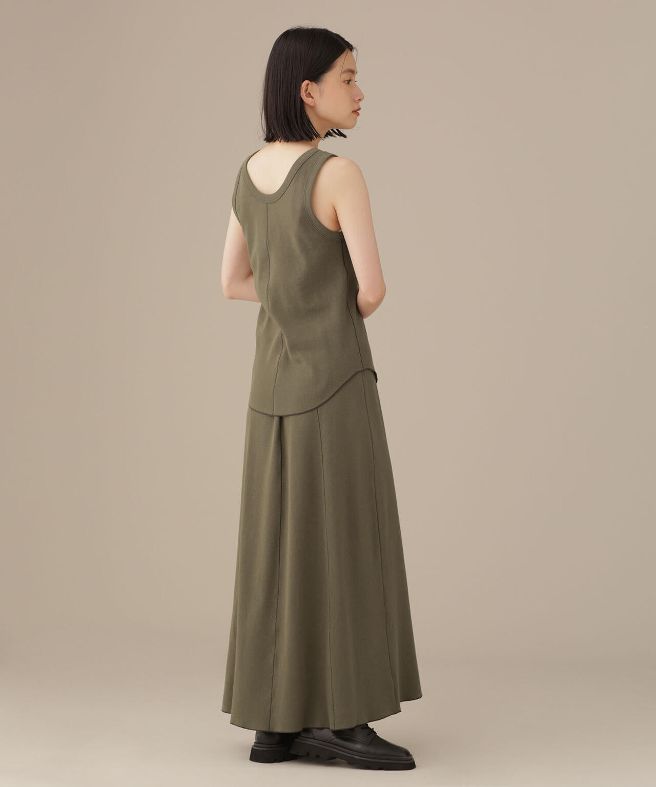 LB.03/パネルラインフライスカットフレアスカート 6692230323