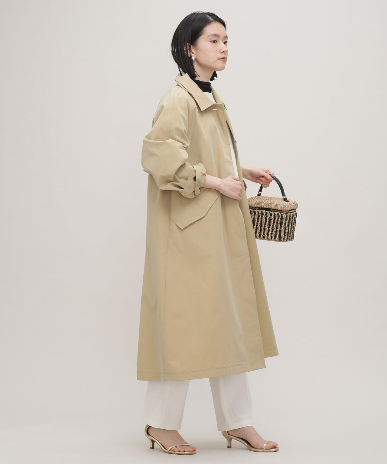 LB.03/オーバーシルエットステンカラーコート 6693111303