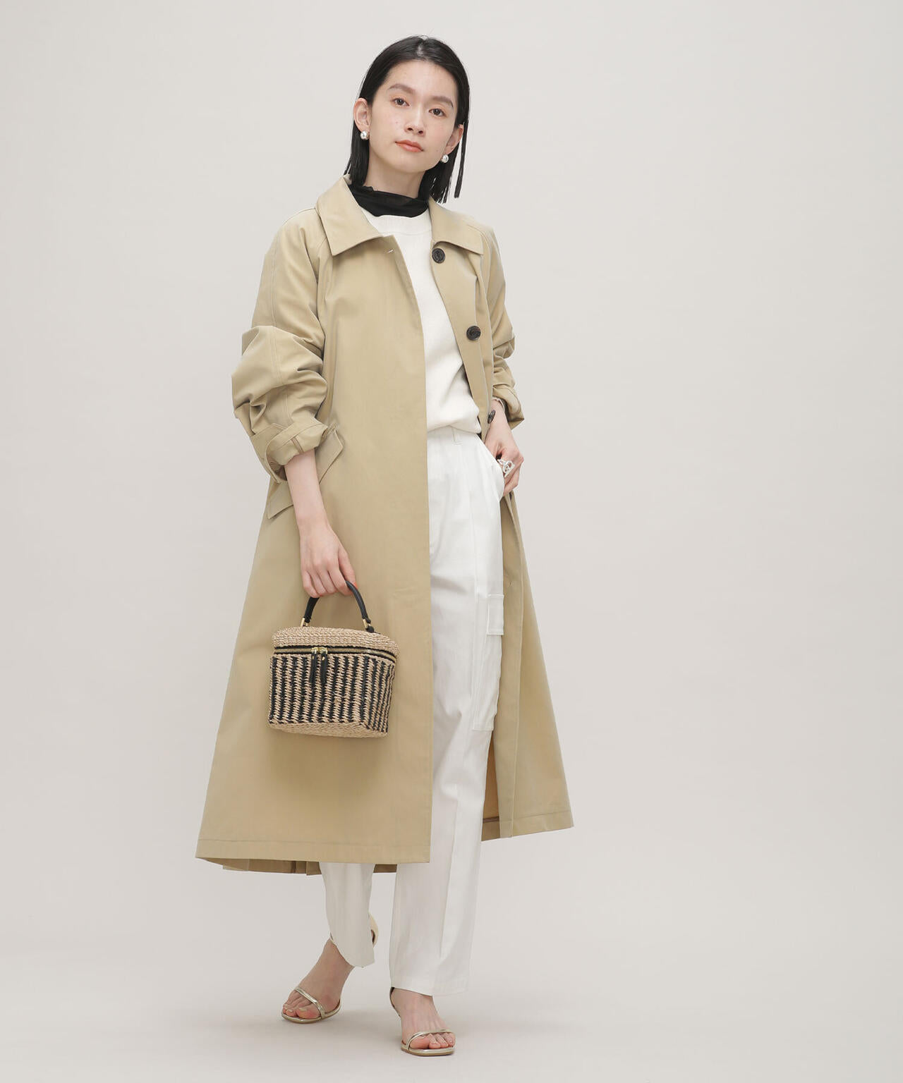 LB.03/オーバーシルエットステンカラーコート 6693111303