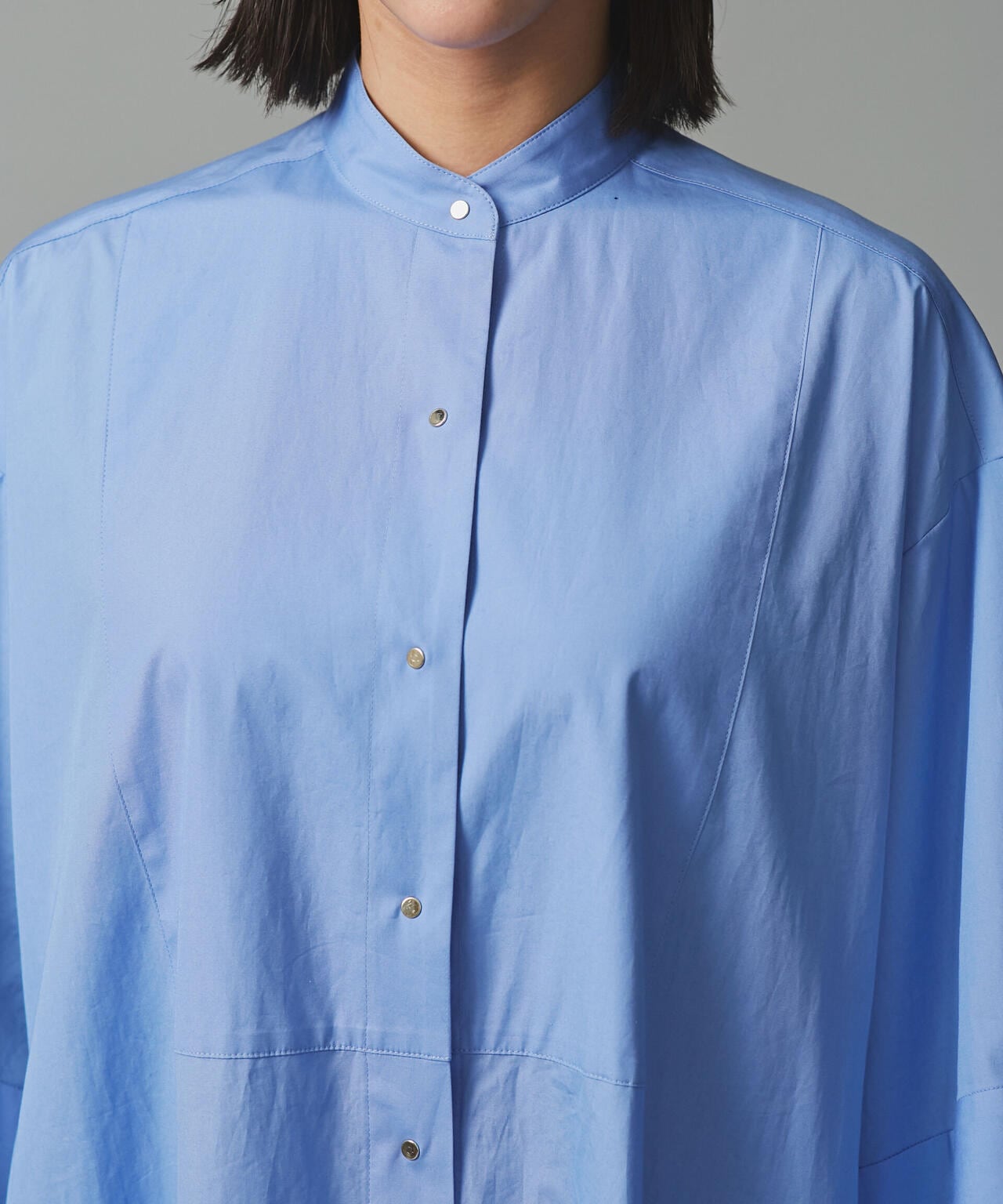 スタンドカラーシャツワンピース 6693119310