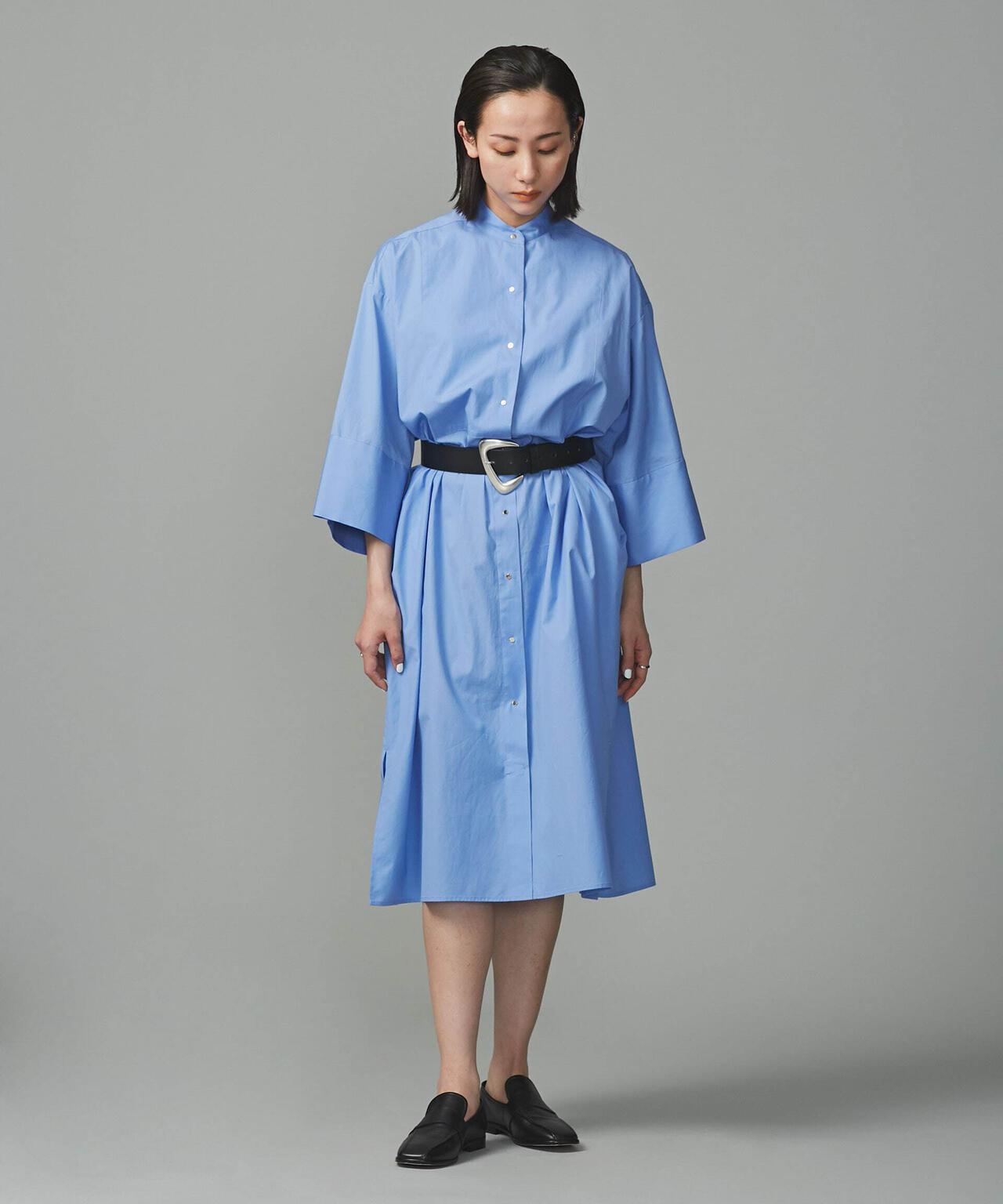 スタンドカラーシャツワンピース 6693119310
