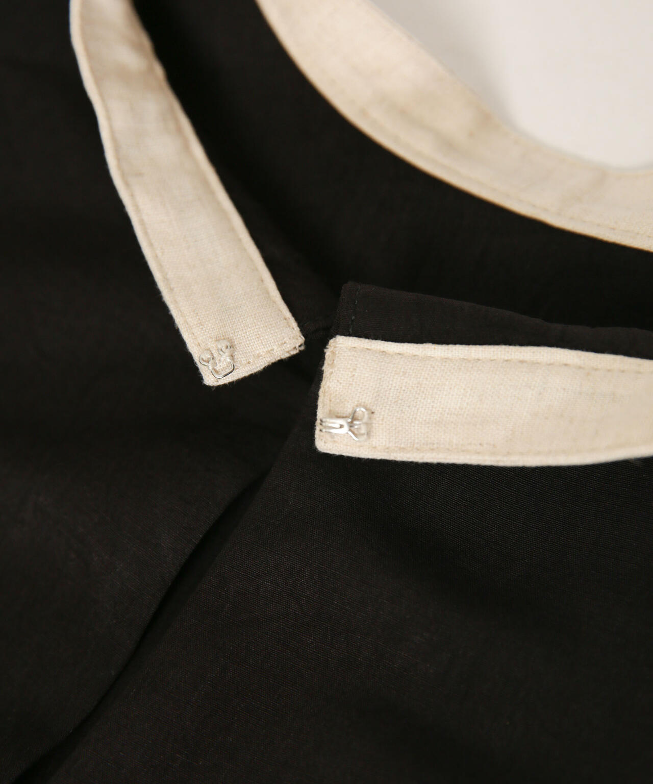 スラブワッシャー 配色トリミングミニワンピース 6693119315