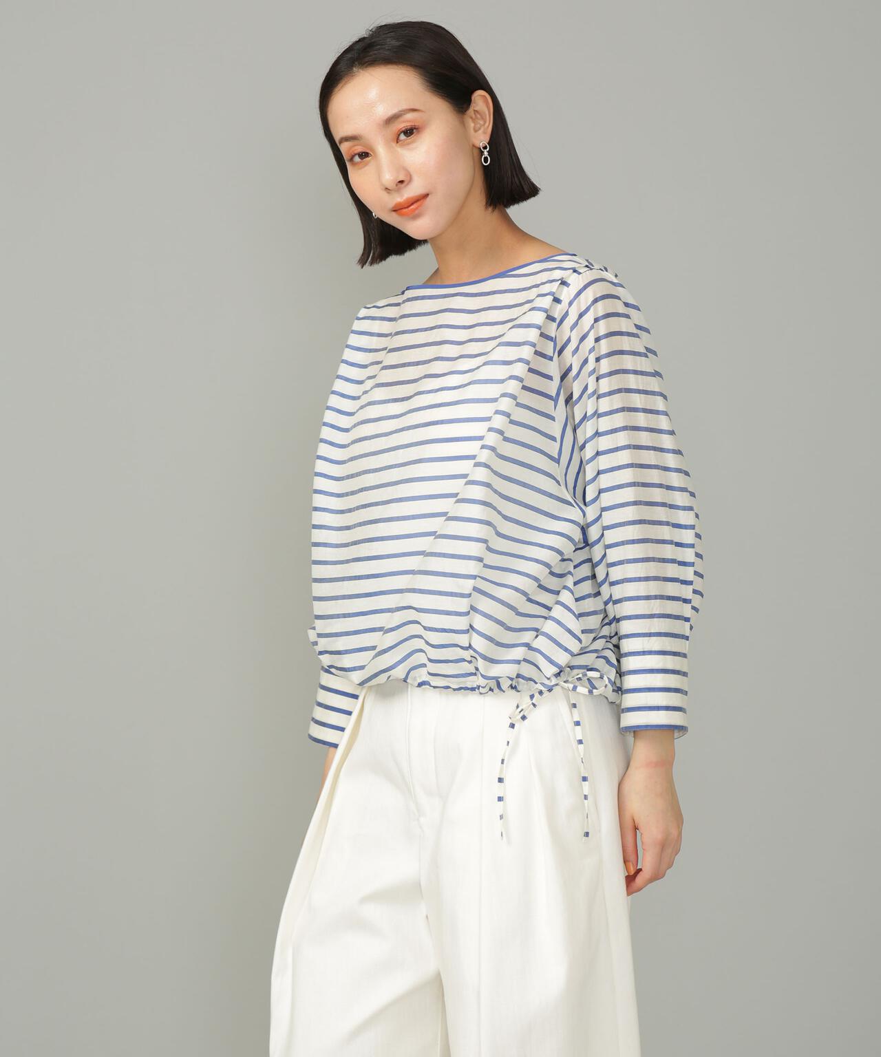 シアーボーダーブラウス 6693121302
