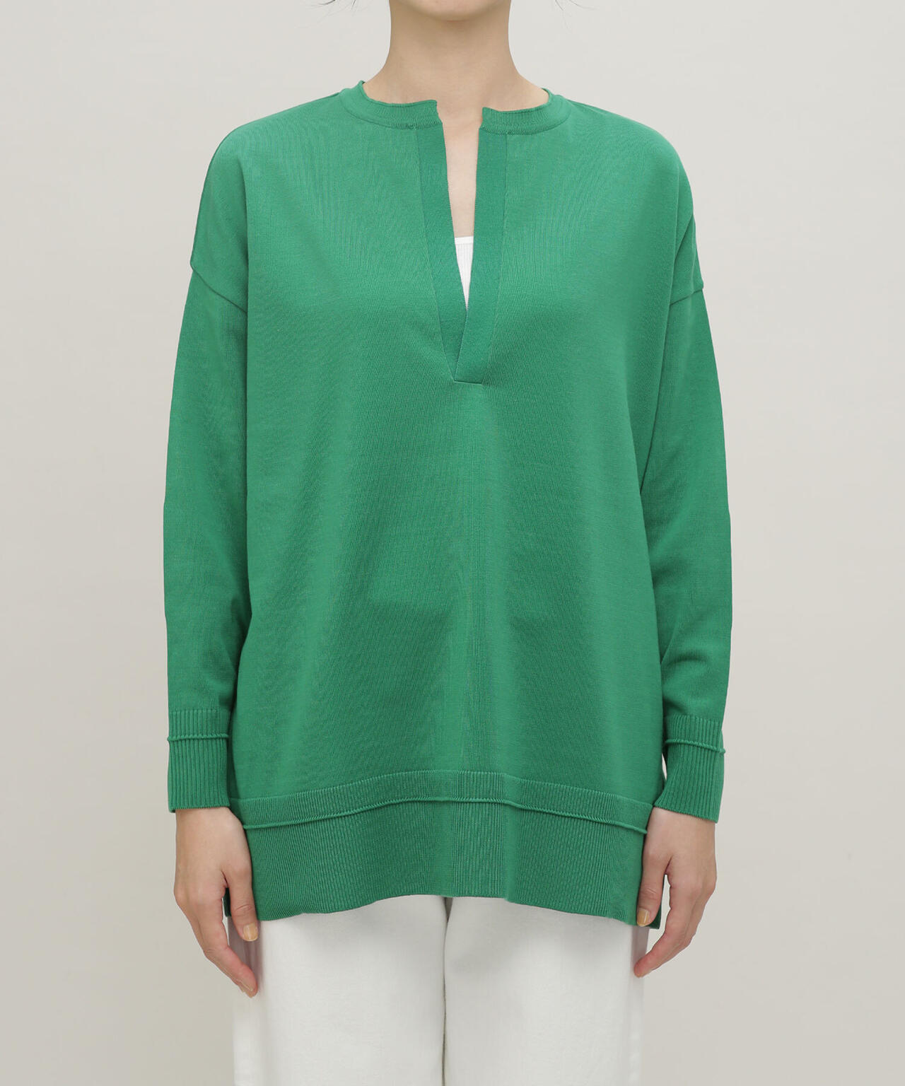 LB.03/思いきり洗えるニット スキッパーボーダープルオーバー 6693122304