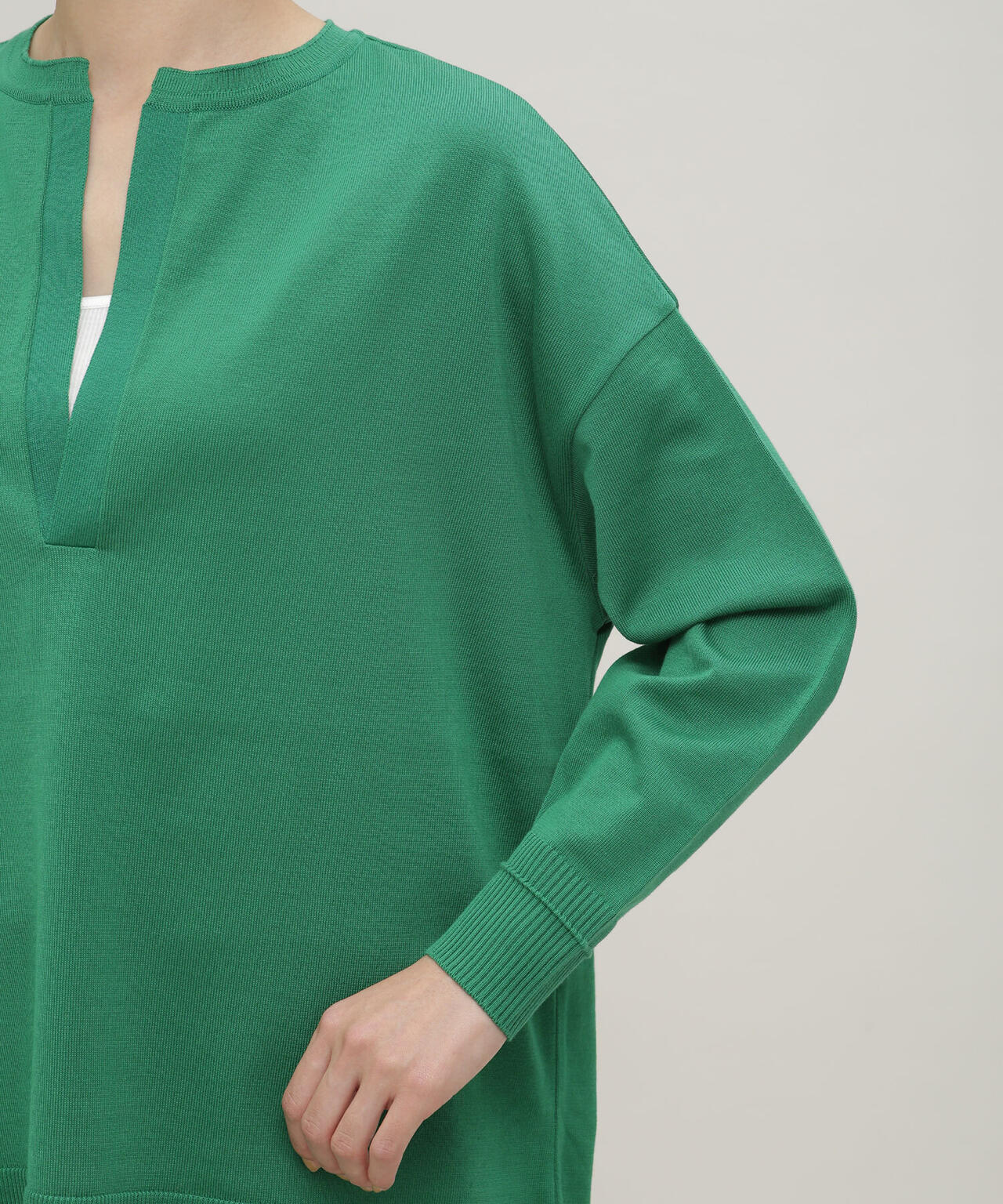 LB.03/思いきり洗えるニット スキッパーボーダープルオーバー 6693122304