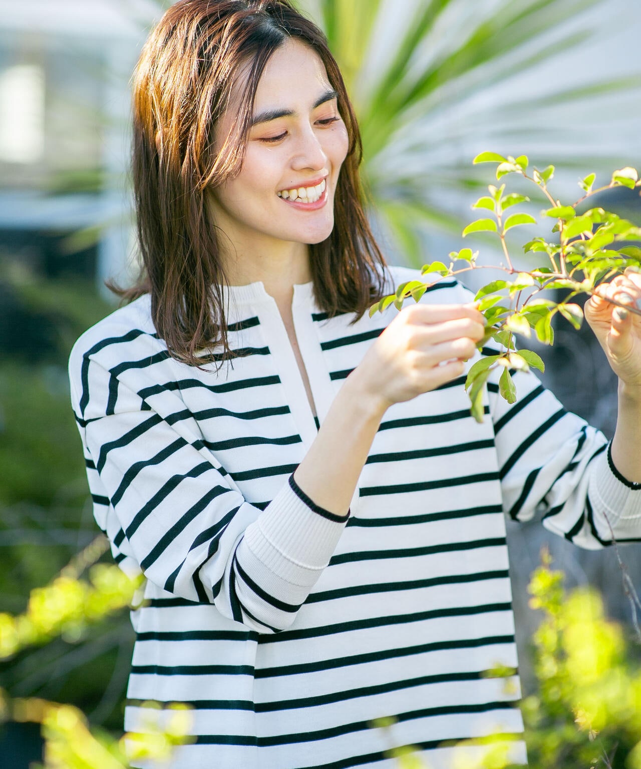 LB.03/思いきり洗えるニット スキッパーボーダープルオーバー 6693122304