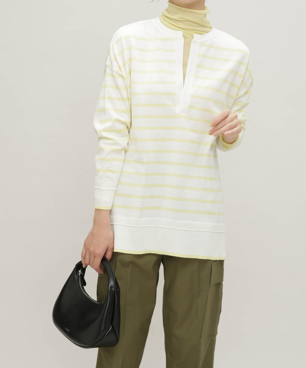 LB.03/思いきり洗えるニット スキッパーボーダープルオーバー 6693122304