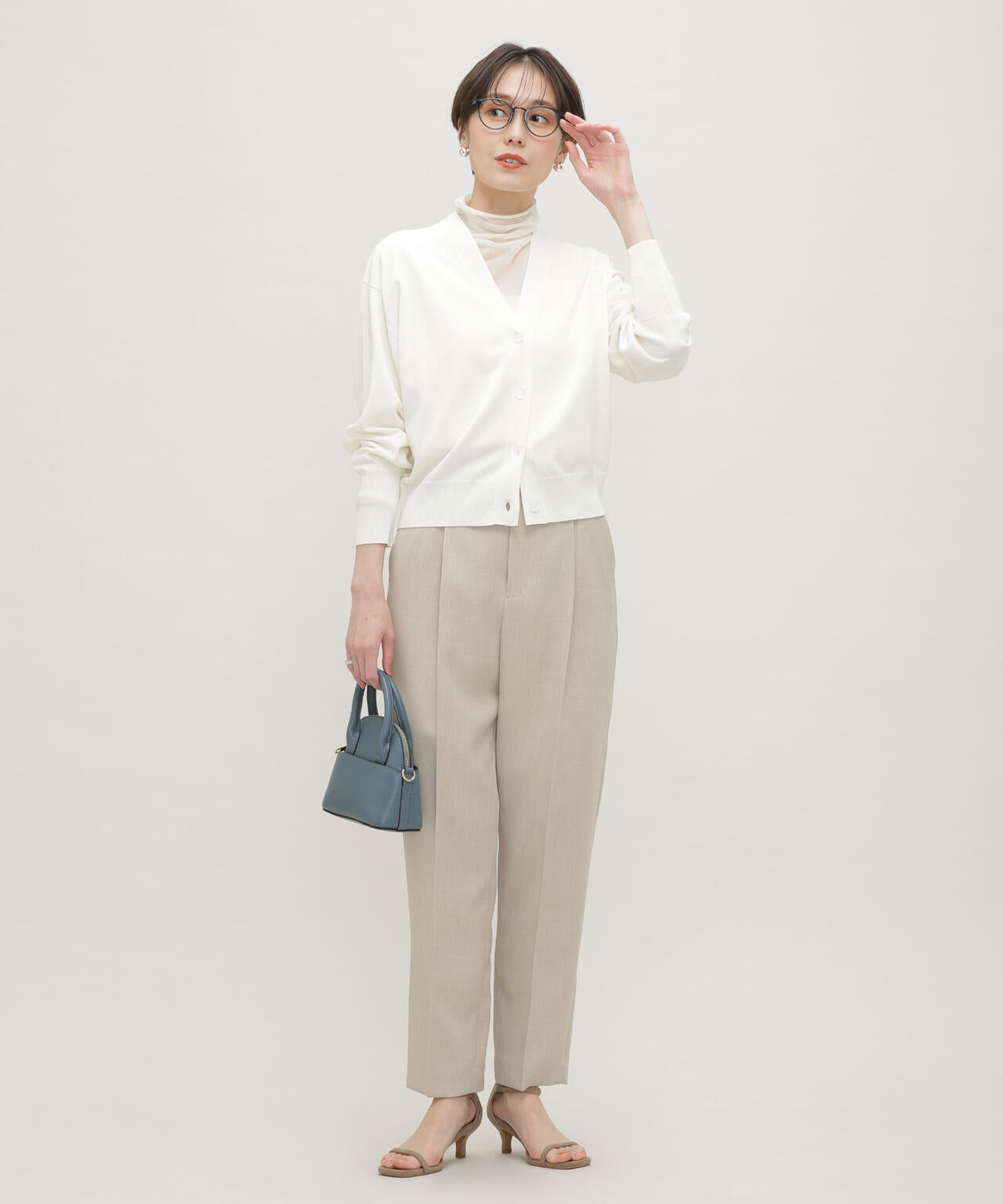 LB.03/GIZA強撚コットンカーディガン 6693122324