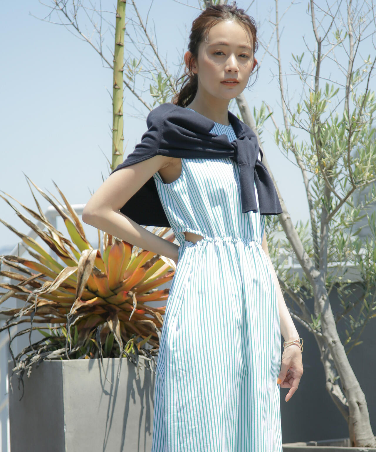 LB.03/GIZA強撚コットンカーディガン 6693122324