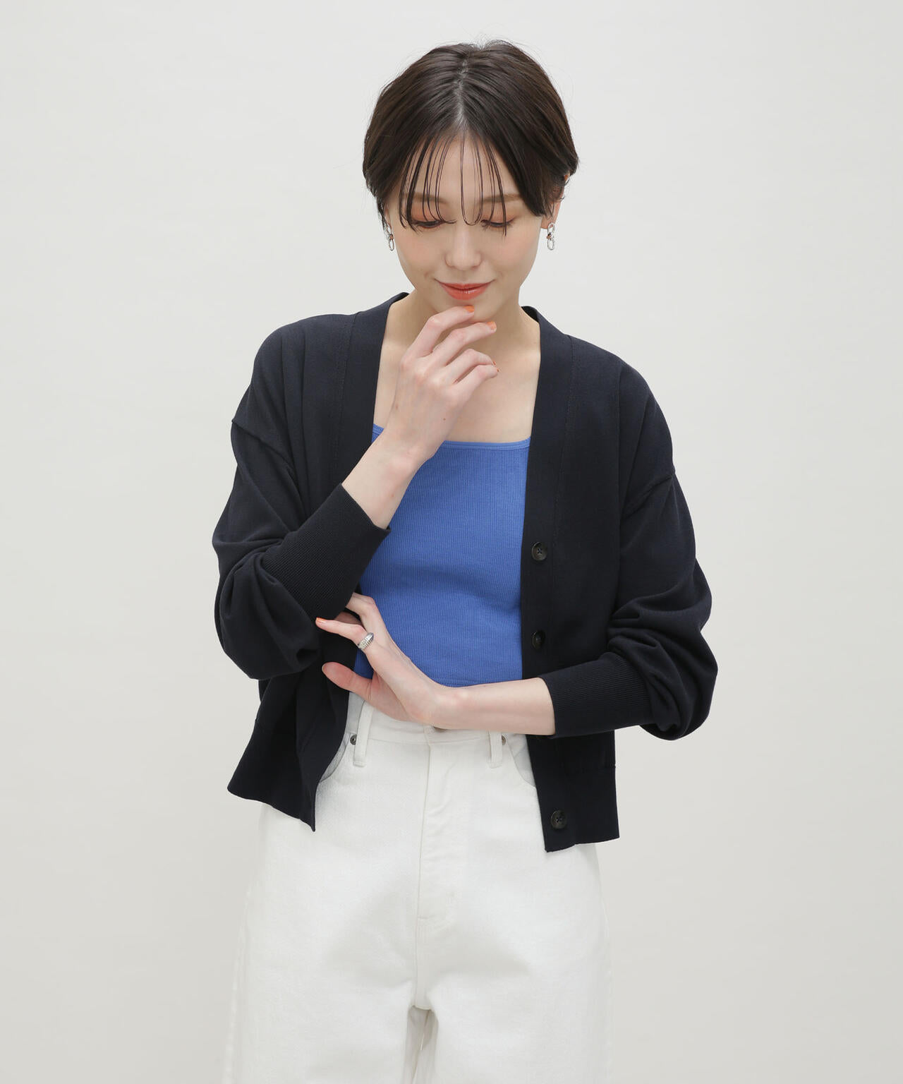 LB.03/GIZA強撚コットンカーディガン 6693122324