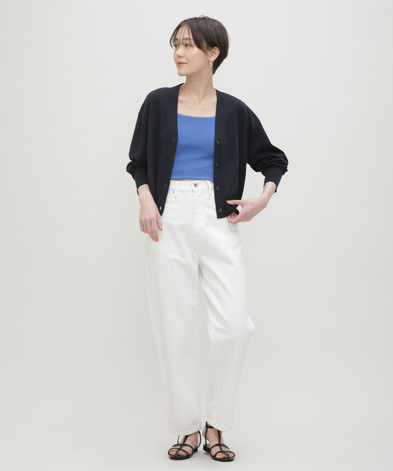 LB.03/GIZA強撚コットンカーディガン 6693122324