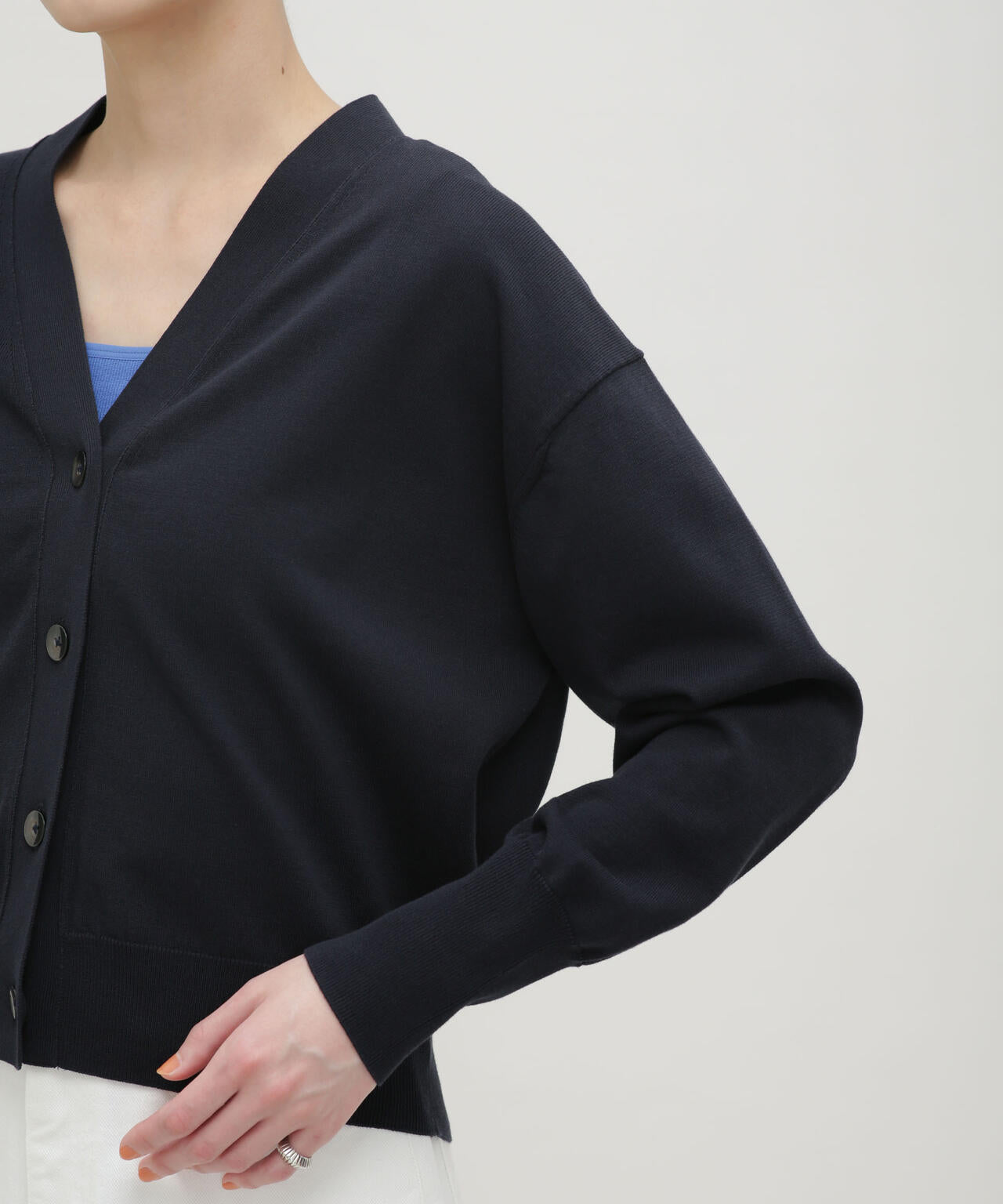 LB.03/GIZA強撚コットンカーディガン 6693122324