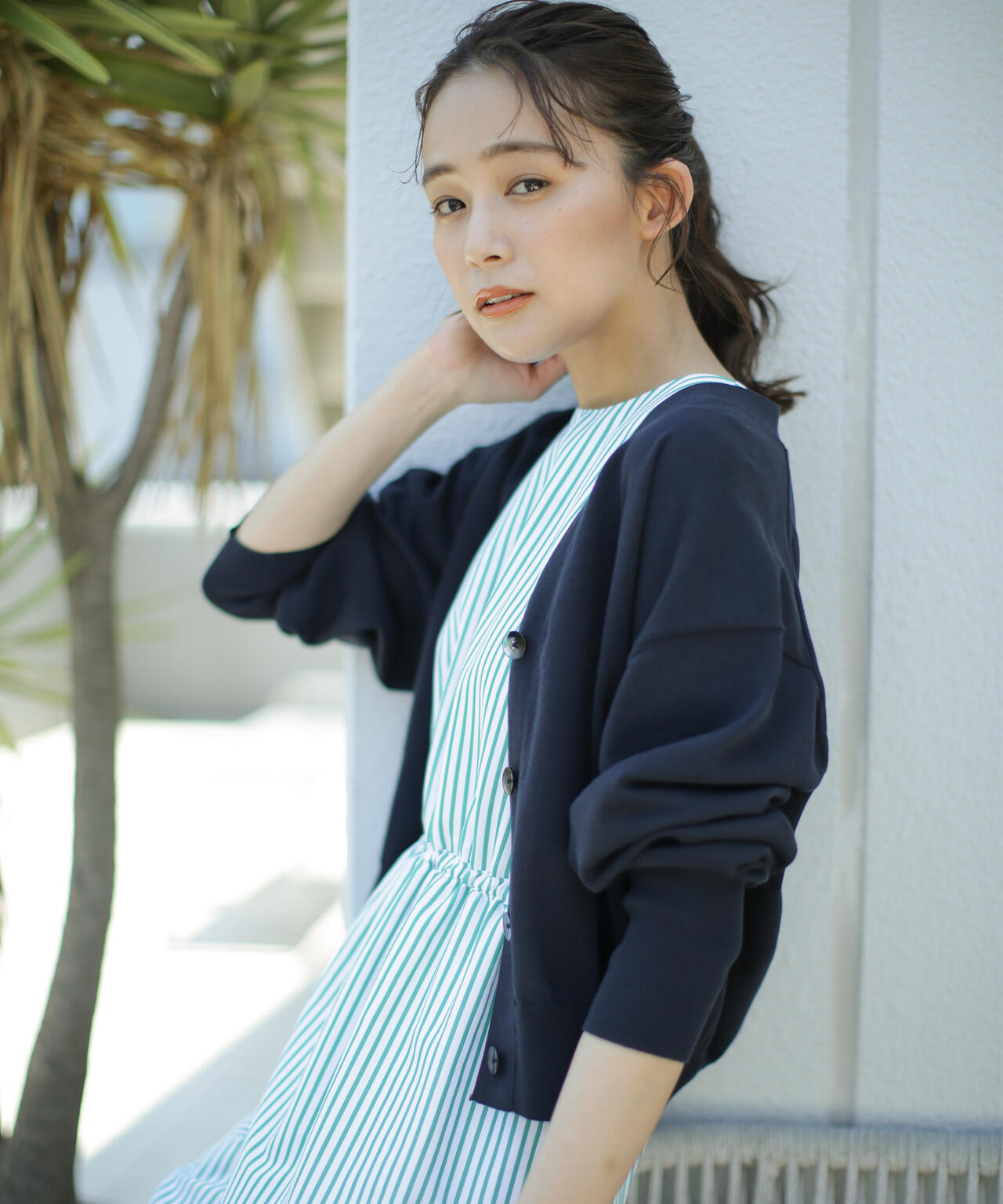 LB.03/GIZA強撚コットンカーディガン 6693122324