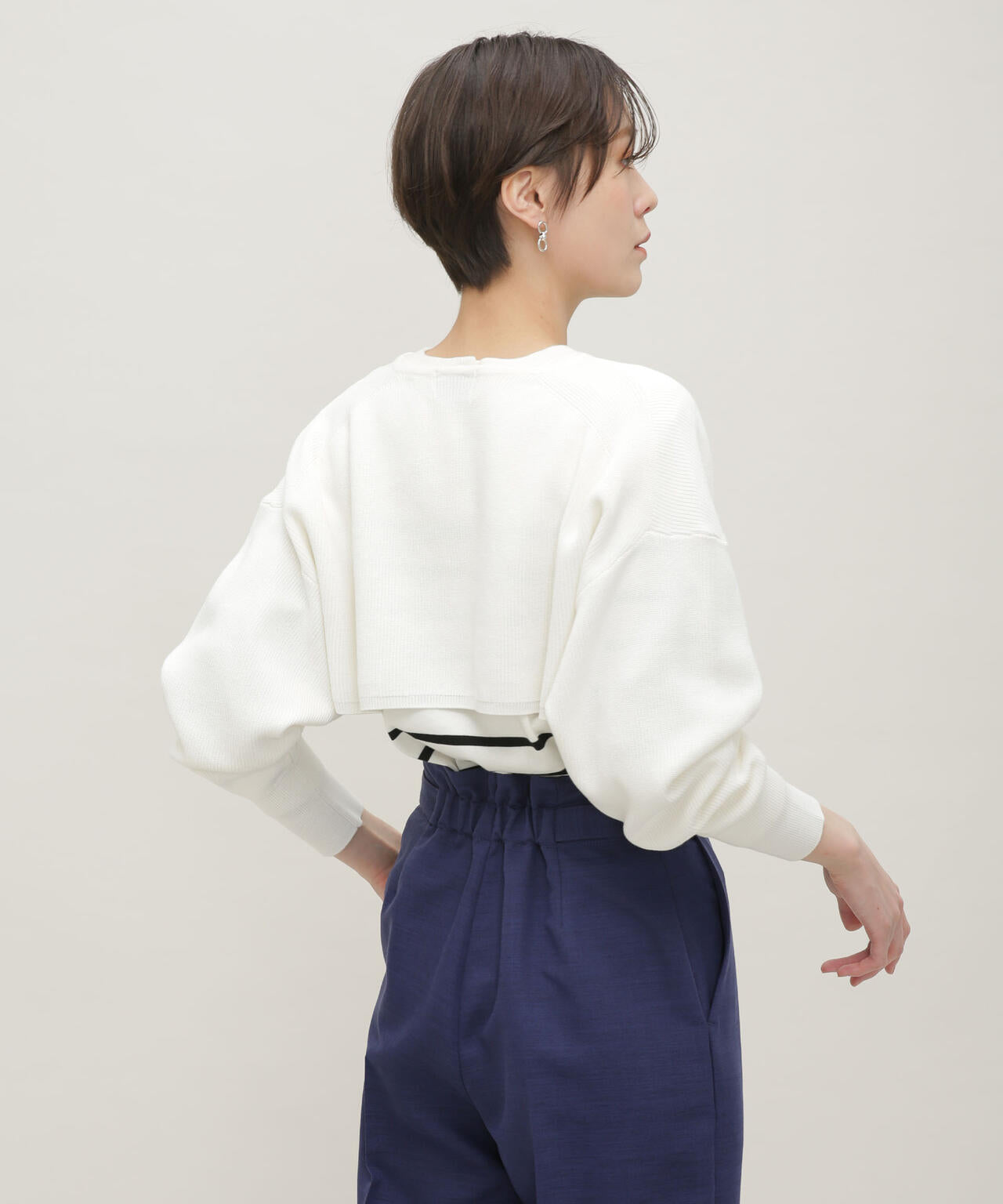 LB.03/GIZA強撚コットンボレロ 6693122325