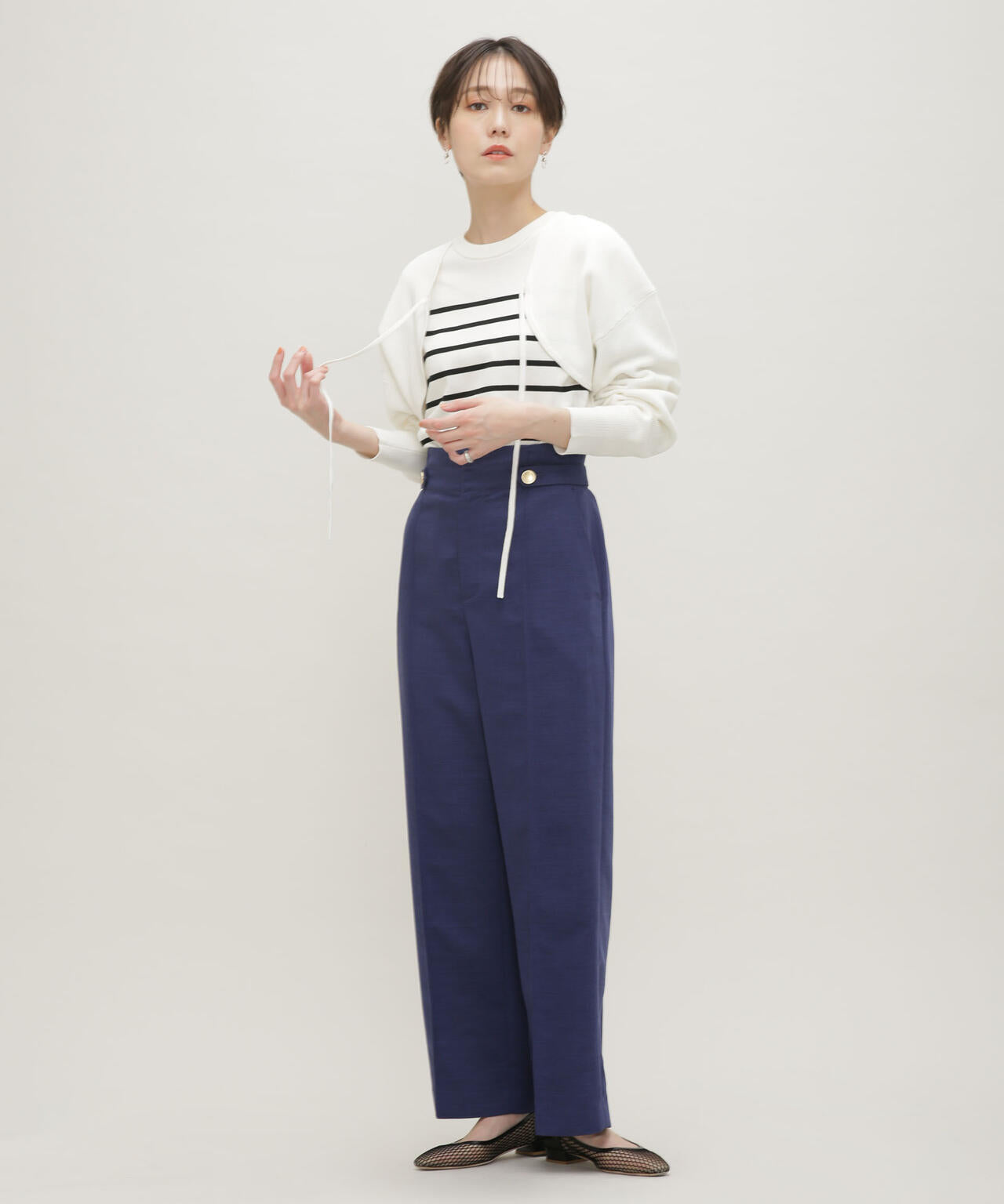 LB.03/GIZA強撚コットンボレロ 6693122325