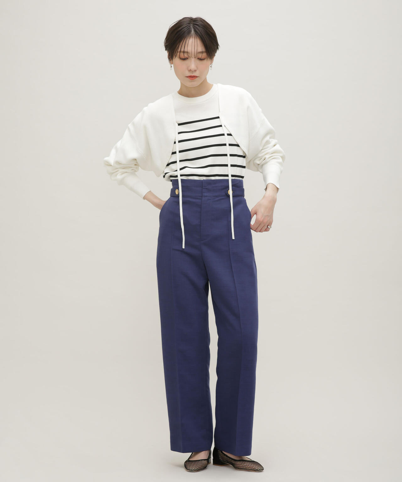 LB.03/GIZA強撚コットンボレロ 6693122325