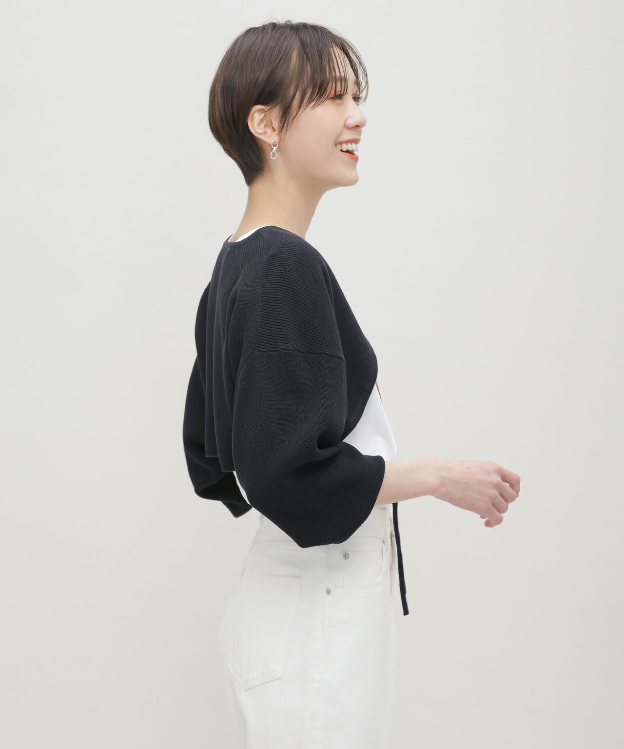 LB.03/GIZA強撚コットンボレロ 6693122325