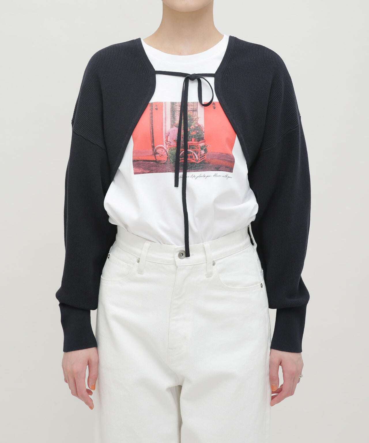 LB.03/GIZA強撚コットンボレロ 6693122325