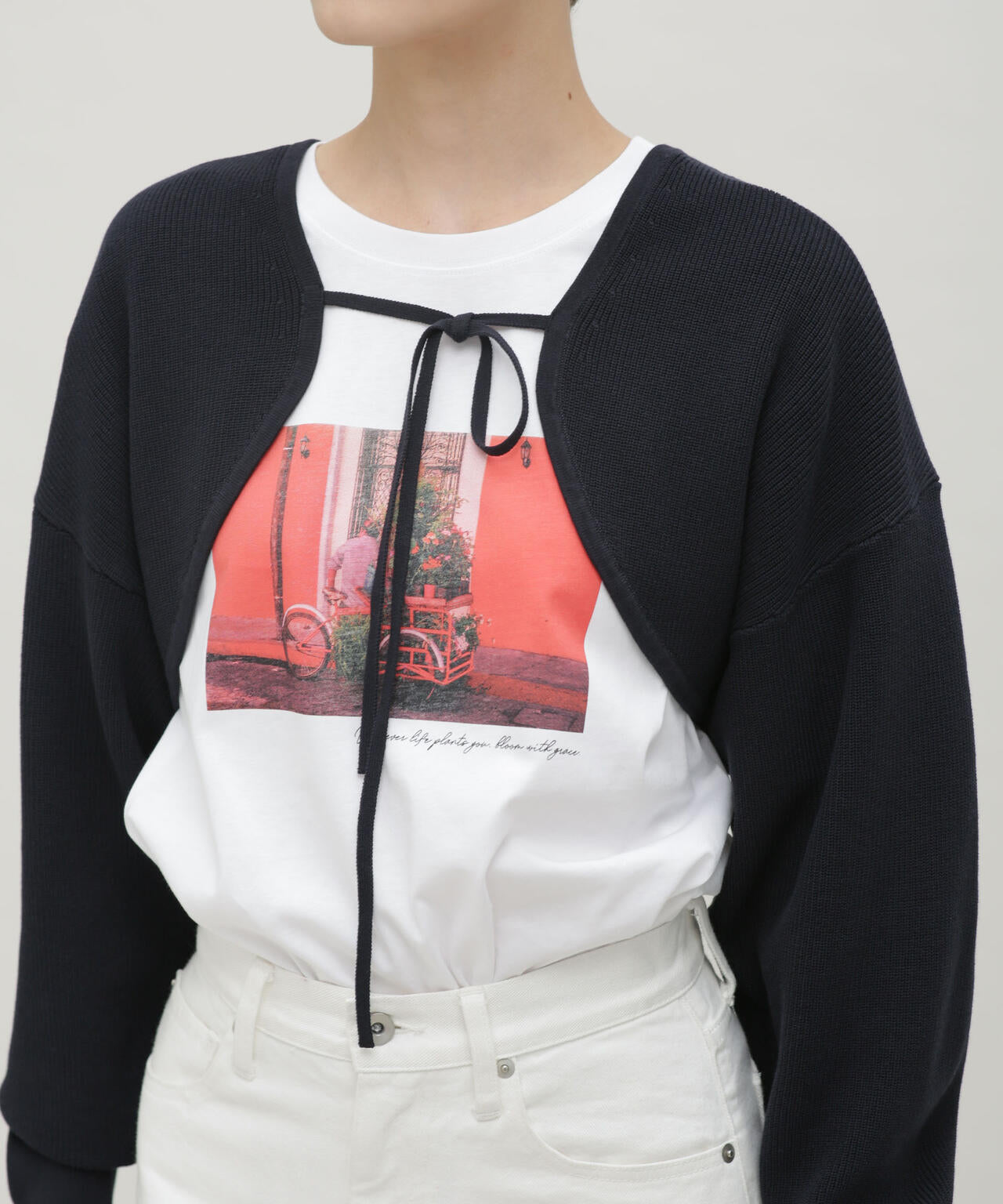 LB.03/GIZA強撚コットンボレロ 6693122325