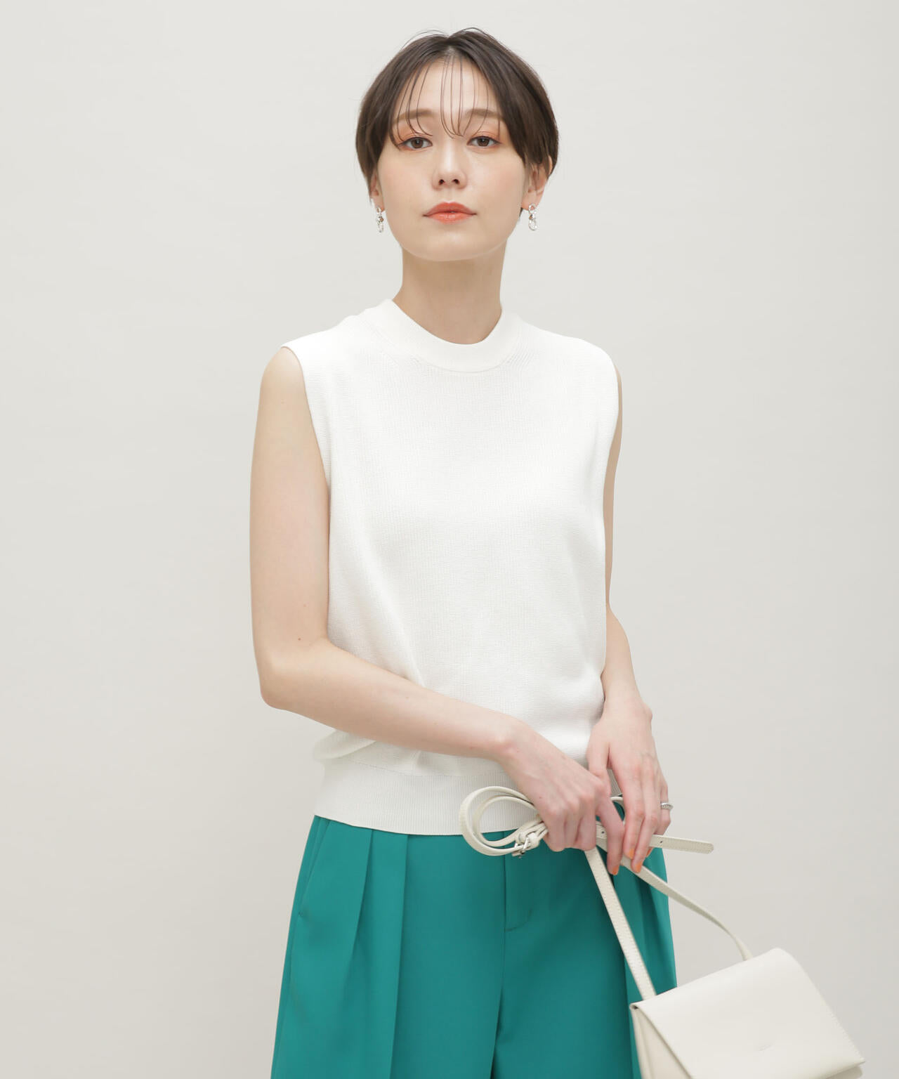 LB.03/GIZA強撚コットンノースリーブニット 6693122326