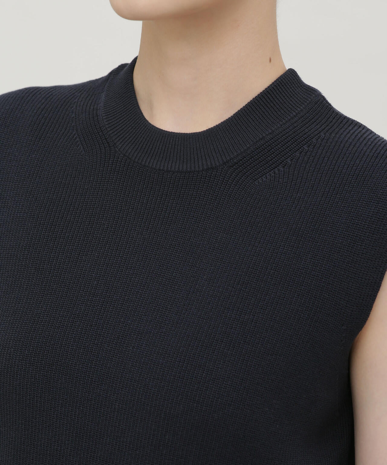 LB.03/GIZA強撚コットンノースリーブニット 6693122326