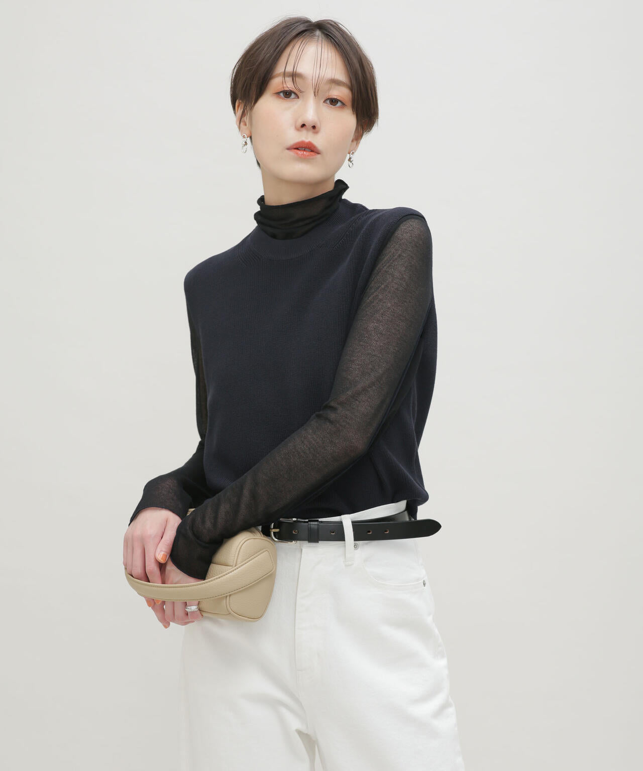 LB.03/GIZA強撚コットンノースリーブニット 6693122326