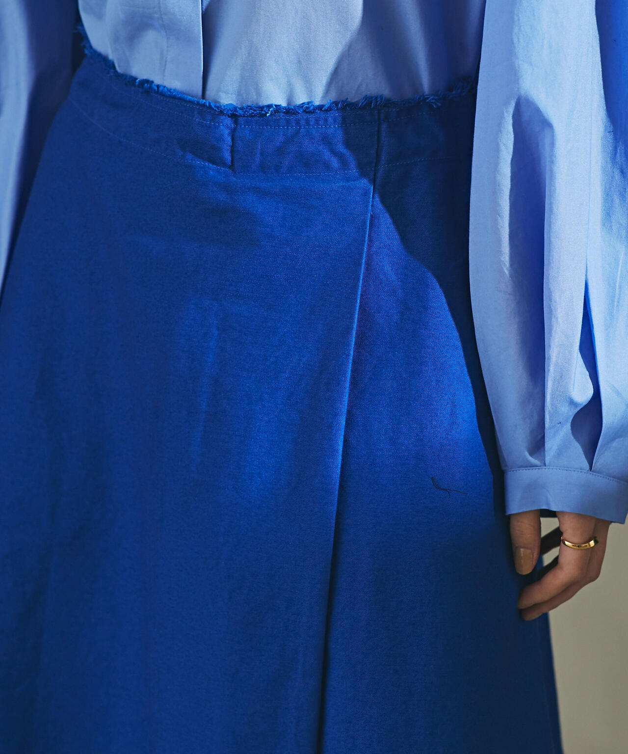 モールスキンガーメントダイフレアスカート 6693130309