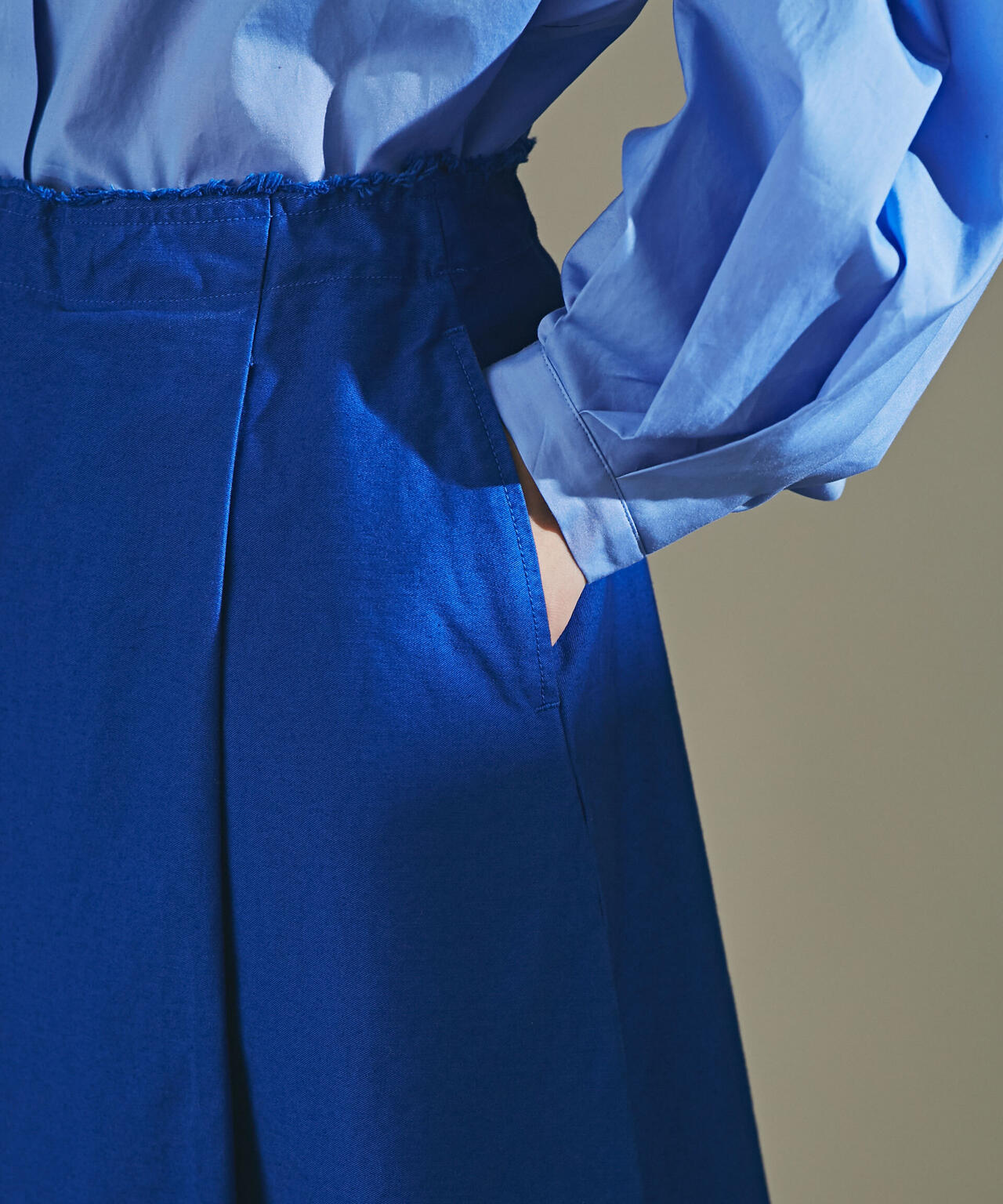 モールスキンガーメントダイフレアスカート 6693130309